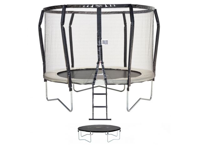 trampoline de jardin qualite luxe et durable FAMILI_300_Echelle et couverture