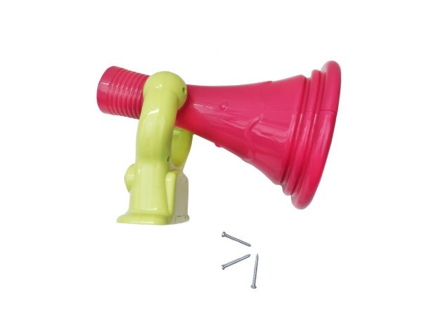 megaphone rose et vert pour aire de jeux