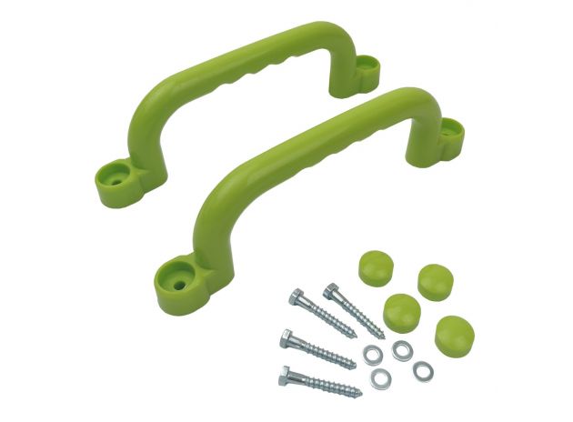Lot de 2 poignées en plastique vert