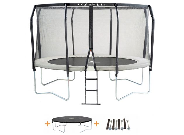 trampoline-360 famili-echelle-bache-de-protection et kit ancrage - kangui store