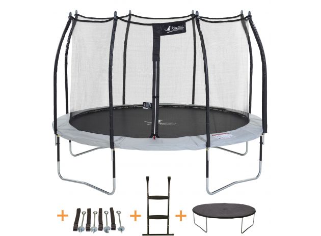 Trampoline de jardin bumpi 360 avec accessoires 