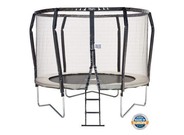 Trampoline de jardin rond Freestyle bleu 305 + Échelle + Kit d'ancrage