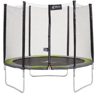 42€ sur Kangui Trampoline de jardin rond 305 cm + filet + échelle + bâche + kit  d'ancrage PUNCHI Vert - Trampoline - Achat & prix