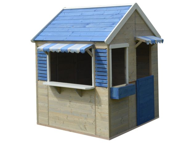 Cabane enfant en bois Bleu - Flowy
