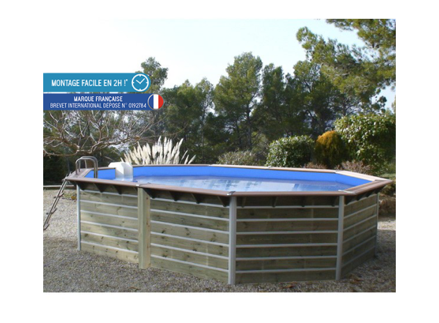 Piscine bois FUGUA 590x420x129 cm