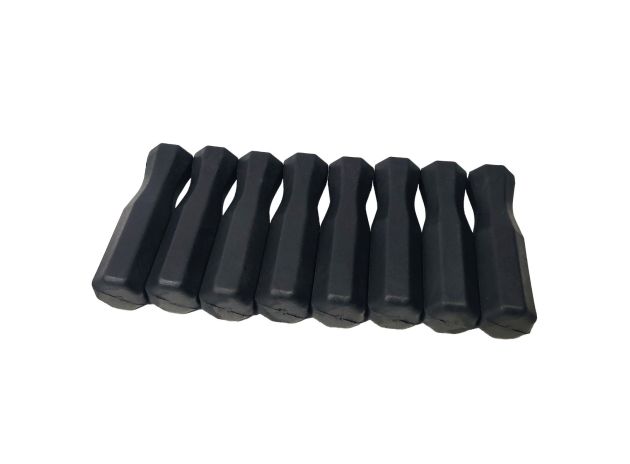 Lot de 8 poignées de Babyfoot noires pour barres télescopiques Ø 16mm