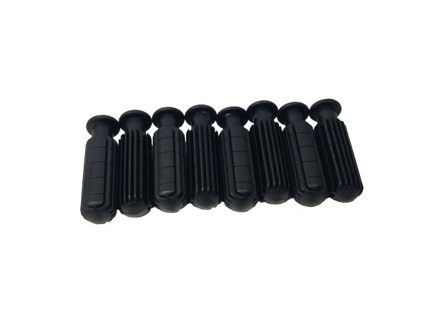 Lot de 8 poignées de babyfoot noires emboitables pour barres Ø12.7mm