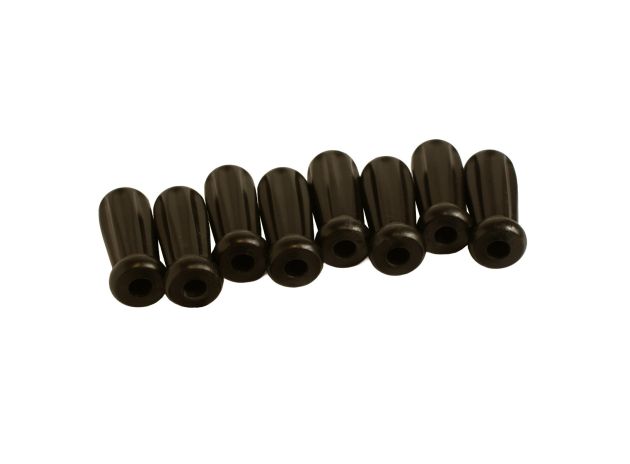 Lot de 8 poignées de babyfoot noires pour barres Ø12.7mm