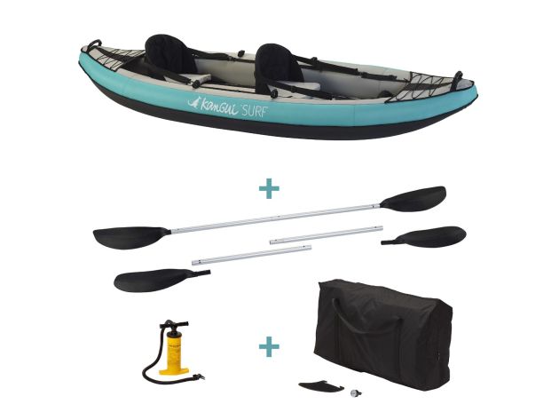 Kayak Gonflable LAORI - 2 personnes 310cm - Gonfleur, sièges, pagaies et sac inclus