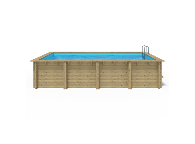 Piscine en bois rectangulaire rainurée languette ELLY - RUPTURE