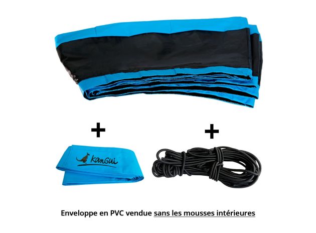 enveloppe de coussin bleu pour trampoline punchi 430