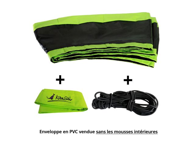 enveloppe de coussin vert pour trampoline punchi 360