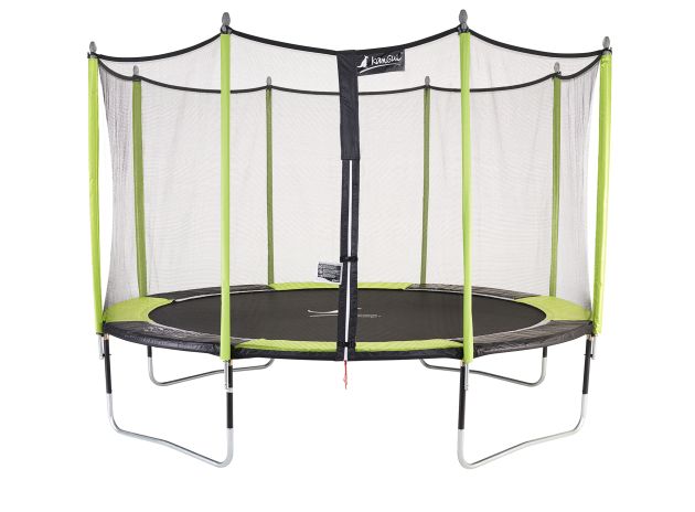 Trampoline de jardin Jumpi POP 360 avec filet de protection fabriqué par Kangui.