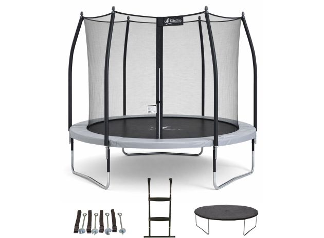 Trampoline de jardin bumpi 300 avec accessoires
