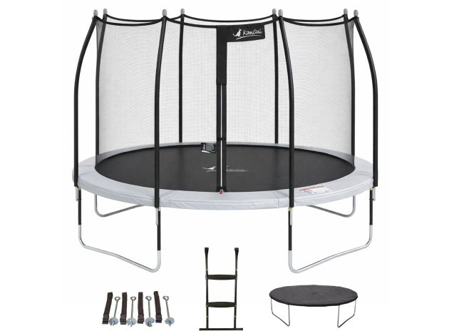 Trampoline de jardin bumpi 360 avec accessoires 