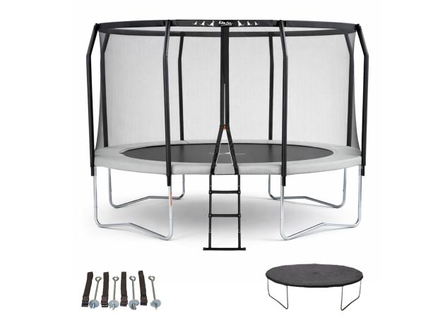 Trampoline FAMILI 360 + échelle + couverture PVC + kit ancrage