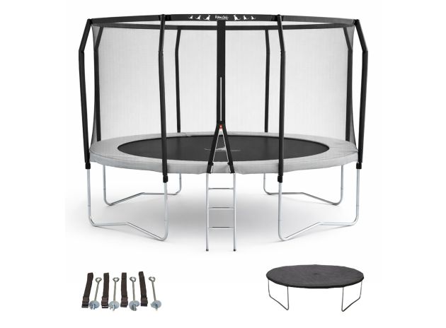 Trampoline FAMILI 430 + échelle + couverture PVC + kit ancrage
