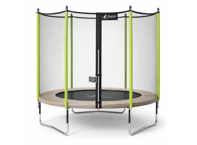 Trampoline de jardin durable - Jumpi Taupe/Vert 250