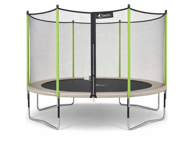 Trampoline de jardin durable - Jumpi Taupe/Vert 360
