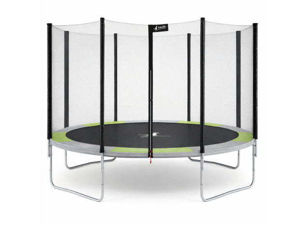Trampoline YZI 430 vert/gris avec filet de sécurité