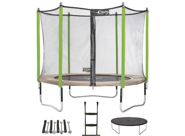trampoline jumpi zen 300 3 accessoires échelle couverture kit ancrage