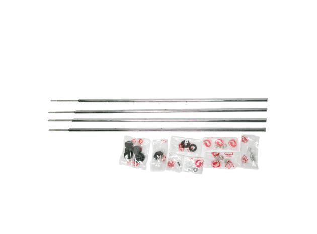Lot de 4 barres télescopiques Ø12.7mm pour terrain 68cm
