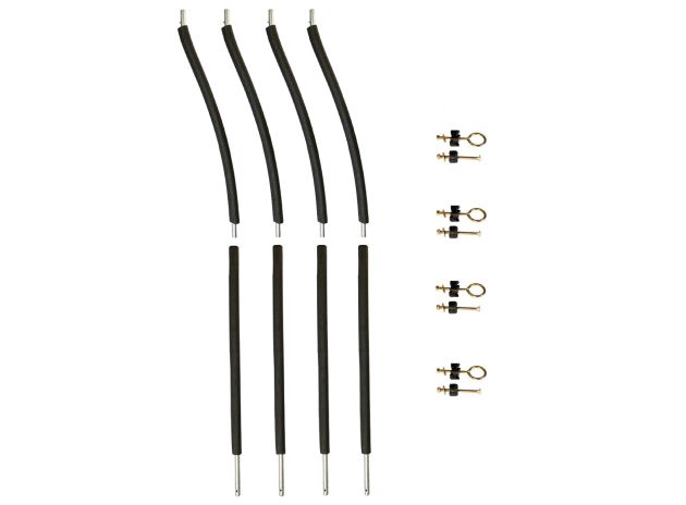 Lot de 4 poteaux de filet trampoline Ø25 mm Bumpi / Sportgarden