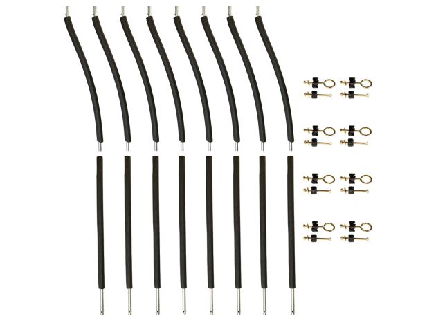 Lot de 8 poteaux de filet trampoline Ø25 mm Bumpi / Sportgarden
