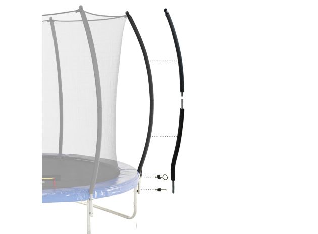 Set poteaux pour HAPPI FPR curved 250 300 430