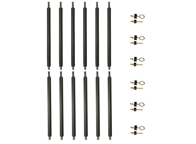 Lot de 6 poteaux de filet trampoline Ø32 mm Punchi - Hauteur filet 180 cm