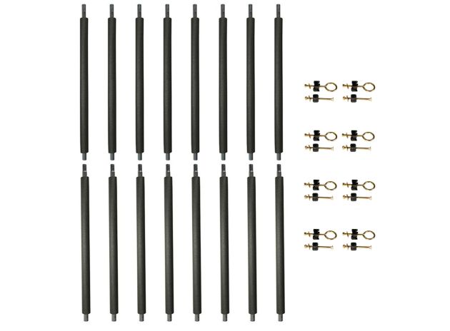 Lot de 8 poteaux de filet trampoline Ø32 mm Punchi - Hauteur filet 180 cm