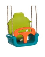 Balançoire bébé évolutive 3 en 1 - vert citron/turquoise/orange