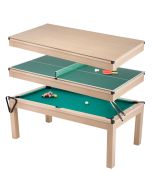 Table de salle à manger 3 en 1 billard et ping pong