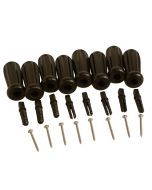 Lot de 8 poignées de Babyfoot noires pour barres télescopiques Ø 14.5mm
