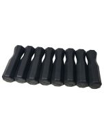 Lot de 8 poignées de babyfoot noires emboitables pour barres télescopiques Ø16mm