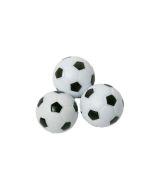 Lot de 3 balles noires et blanches Ø32mm pour babyfoot