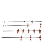 Lot de 4 barres télescopiques Ø16mm avec 11 joueurs Rouge et Blanc