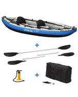 Kayak Gonflable bleu - 2 personnes 310cm - Gonfleur, sièges, pagaies et sac inclus