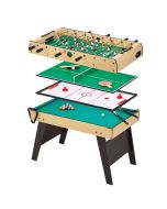 Table 4 en 1 pour toute la famille - Multi jeux : Billard, Babyfoot, Ping Pong, Hockey 
