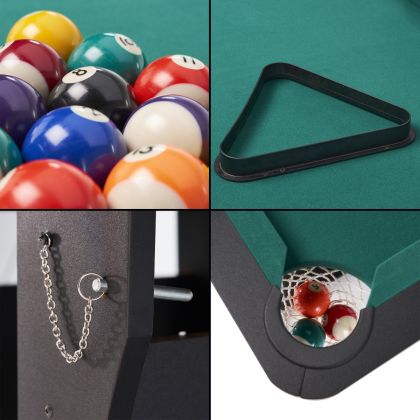Table De Jeux Pliable Multi-sports - Billard, Football, Hockey, Tennis De Table - 90 Cm - Pour Famille - 12