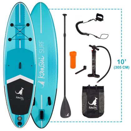 Paddle Gonflable Stand Up Paddle (SUP) FSN - 3 Tailles (274/299/317 Cm) - Kit Complet : Pagaie, Pompe, Sac - Portance 130 Kg