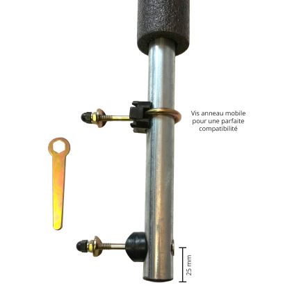 Lot de 8 capuchons de poteaux noir 25mm pour trampoline KANGUI