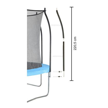 6 Bouchons De Poteau De Trampoline De Remplacement Bleus - Diamètre 1,5 Pouce Avec Vis