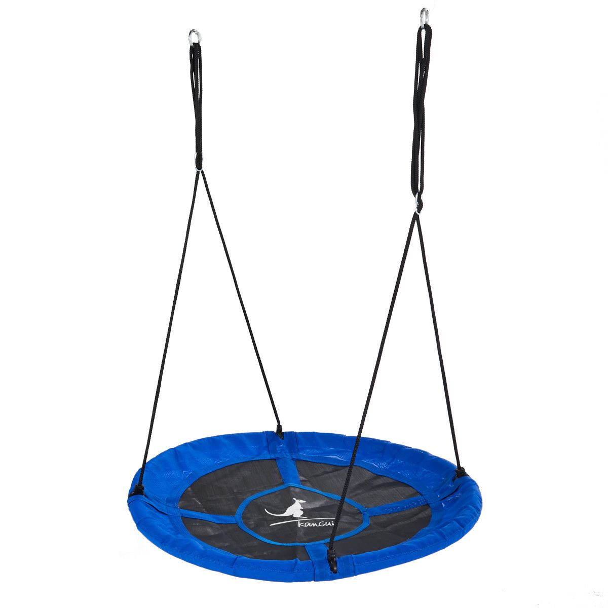 Balançoire nid d'oiseau ronde balançoire panier 1,1 x 1,5H m - tente amovible incluse - accessoires inclus bleu - Outsunny