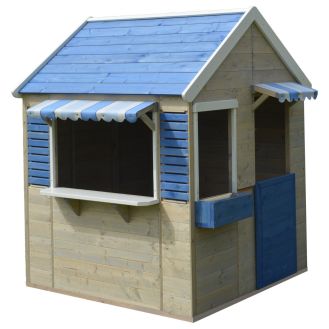Cabane enfant en bois Bleu - Flowy