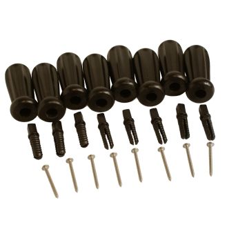 Lot de 8 poignées de Babyfoot noires pour barres télescopiques Ø 14.5mm