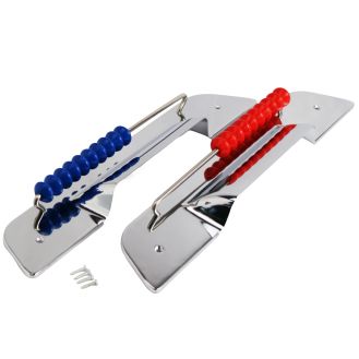 Lot de 2 dessus de but alu avec marqueur bleu et rouge 