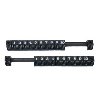 Lot de 2 compteurs de but de babyfoot en plastique - Noir et blanc