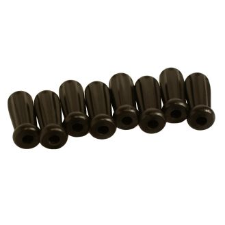 Lot de 8 poignées noires pour barres télescopiques Ø16mm