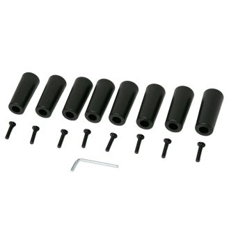 Lot de 8 poignées de babyfoot noires pour barres Ø14.5mm